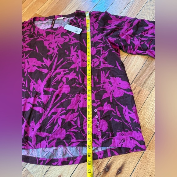 Soft Surroundings Women’s Oceo Gauze Tunic Top Tropical Fuchsia Pink Size 3X NWT - Picture 15 of 16